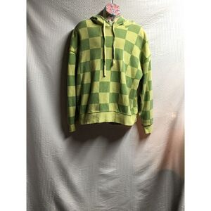 Stich & Pine Green Checkered Hoodie – Unisex Medium